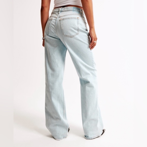 Abercrombie & Fitch Denim - Abercrombie & Fitch Low Rise Baggy Jeans Light Wash Size 27 (4)